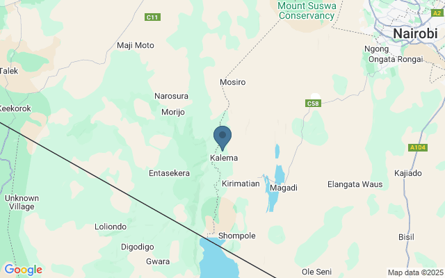 Kaart met locatie Masai Mara National Reserve